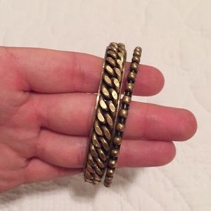 J. Crew gold bangle set